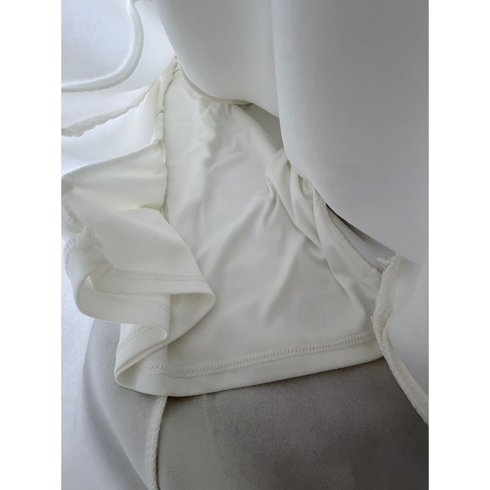 Jennifer Lopez White Embellished Neck Tulip Sheath Midi Dress Sleeveless Size 2 - Picture 9 of 9